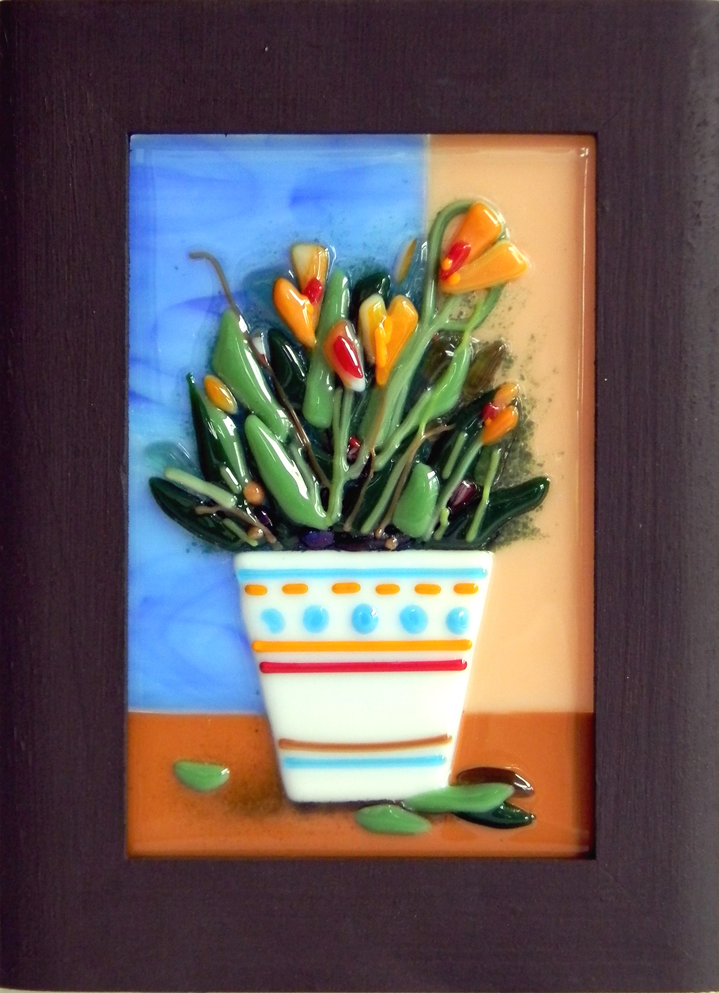 "Flowers in a Pot I"
by Nataliya Guchenia
Glass Size - 6"H X 4"W
$125.00