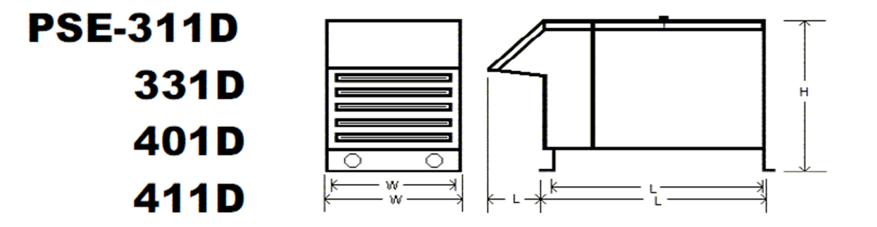 311D-411D Specs Diagram