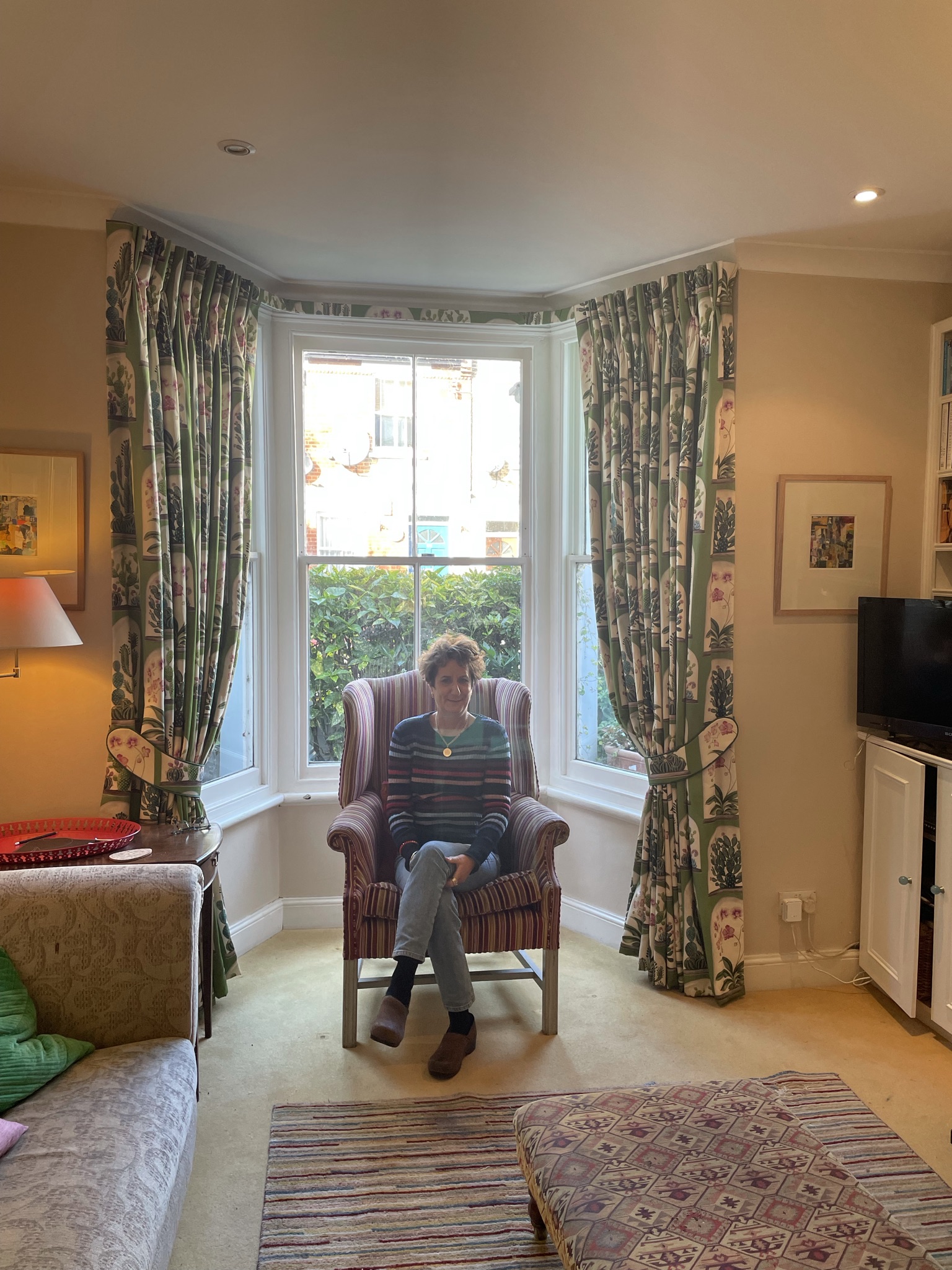 Curtains in Terrariums Botanical Green