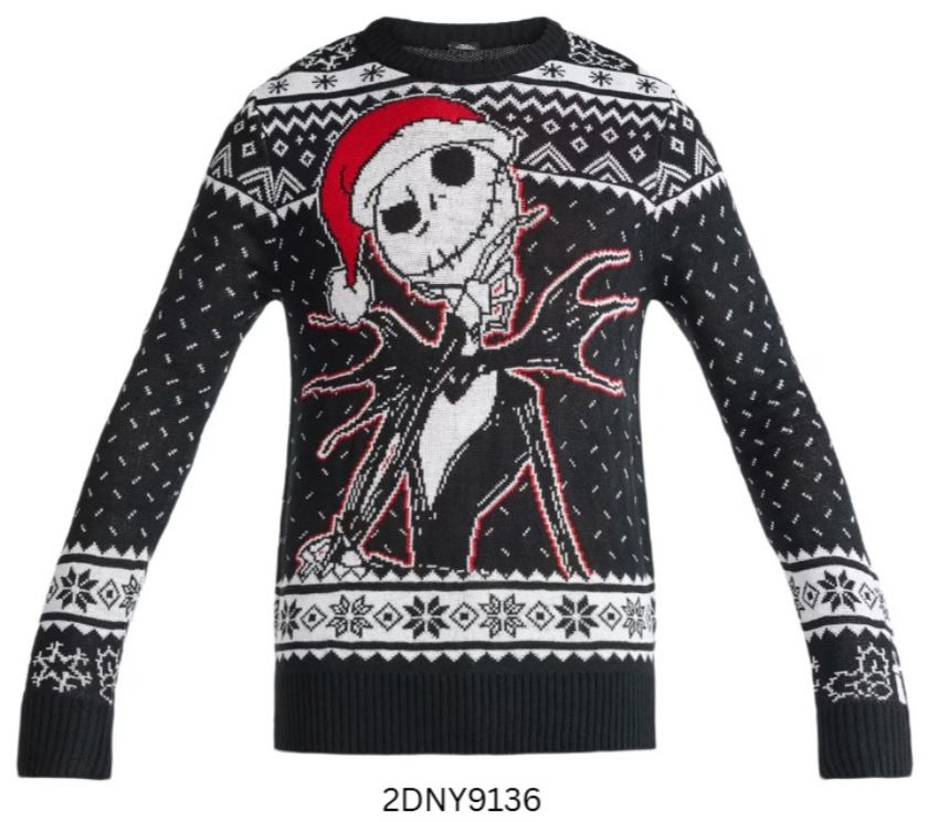 2DNY9136
THE NIGHTMARE BEFORE CHRISTMAS SWEATER 
SIZES: M, L, XL, 2XL
12 CS/PK
