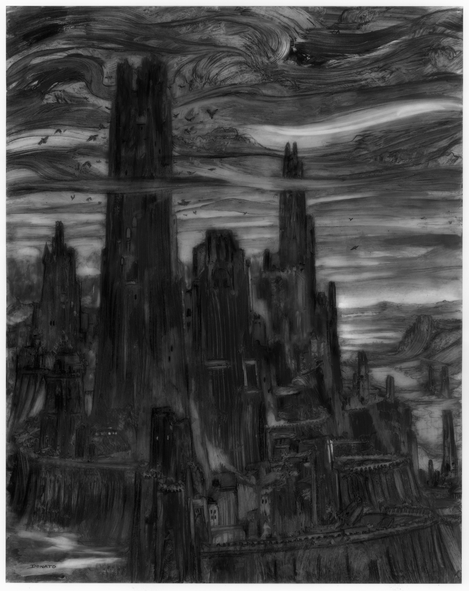 Elegy For Darkness - Darkhaven
14" x 11". Graphite on Duralar 2018