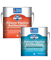 La Pintura Vinilica Antibacterial de Sherwin Williams, es una pintura que le proporciona un acabado mate, de bajo olor, con alta resistencia a manchas permitiendo una fácil limpieza.