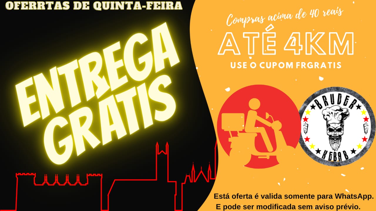 Quinta tem frete grátis para pedidos até 4 km com valor total superior a 40 reais.
Coloque o código do cupom no campo de observações e finalize seu pedido.
Nosso caixa atualizara o valor total com o desconto da promoção.
