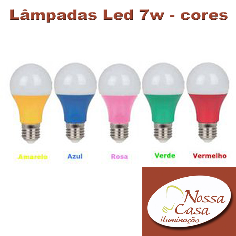 Led Bulbo 7w cores