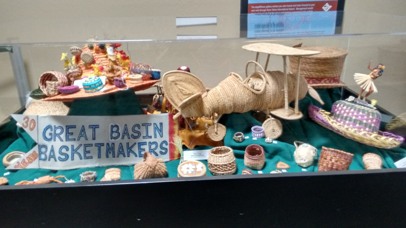 30 years of basket making 
exhibit Reno-Tahoe Airport