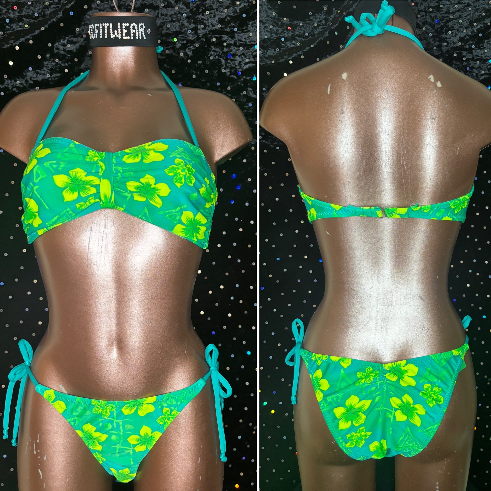 58. C strapless top
Large tie side
Platinum back
Mix and match with 49. 50.
$55 (a suit)