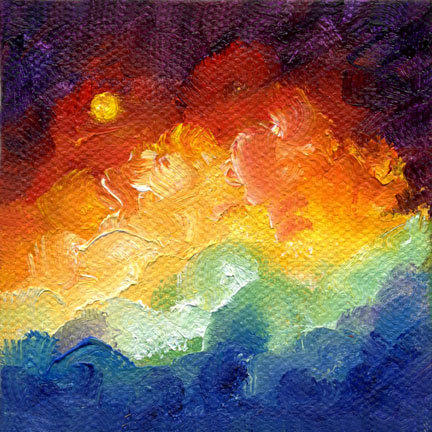 Cosmic Heat
3x3 inch, Original oil painting on canvas