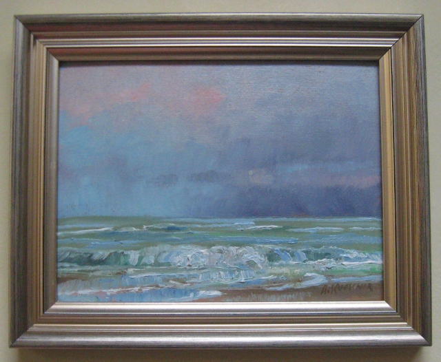 Surf Coming In, 6 x 8 Oil on Panel 