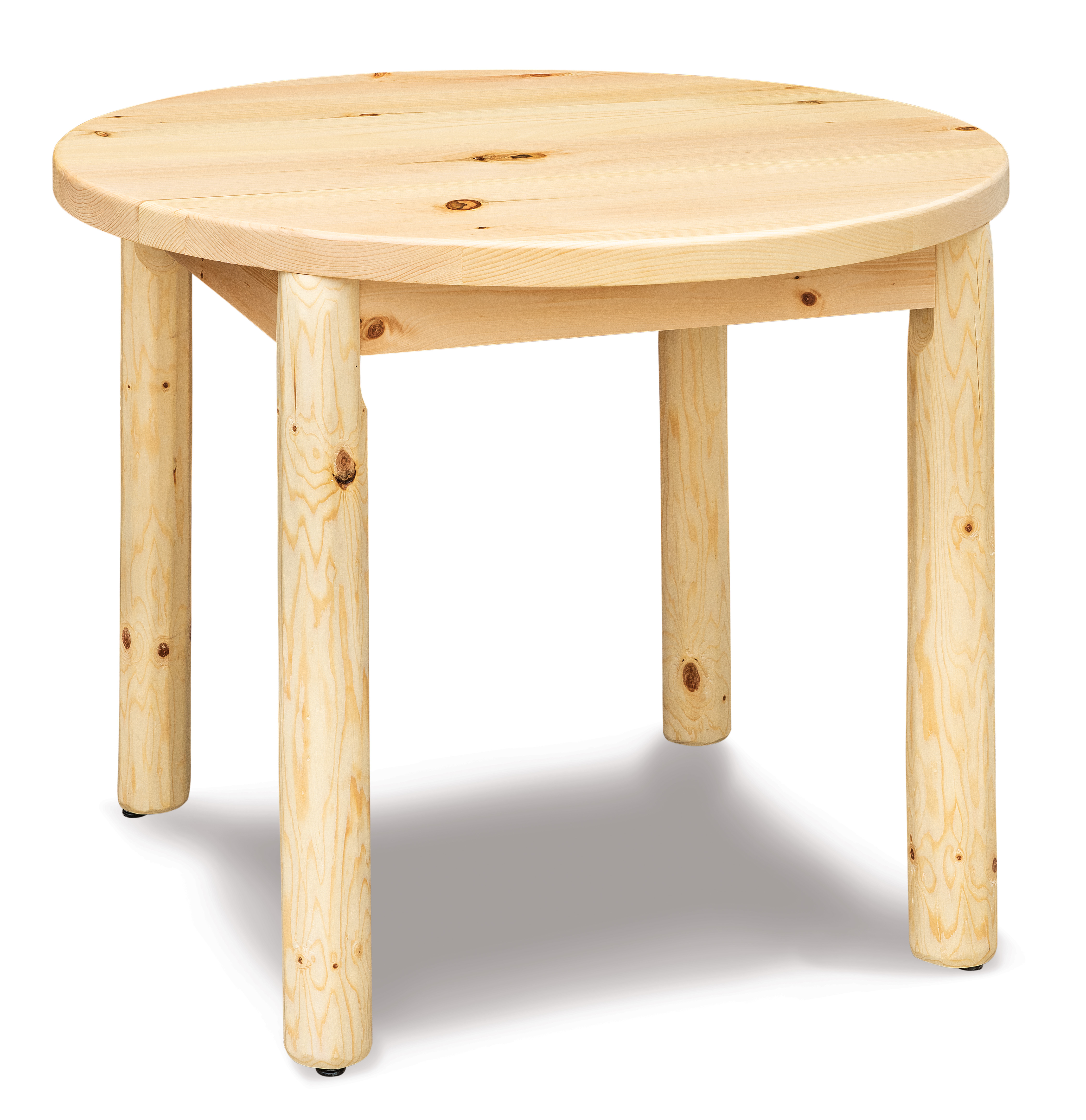36" Round Leg Table-Plain Pine