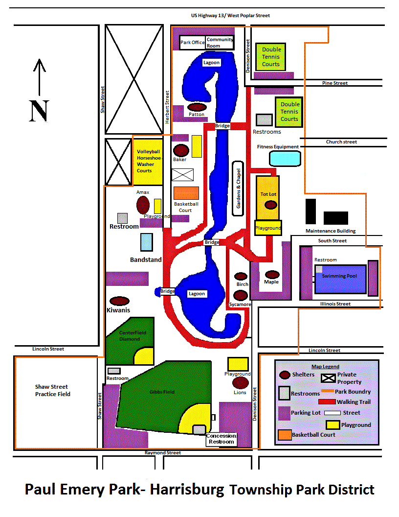 Map of Paul Emery Park