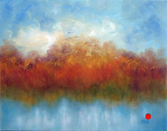 Autumn Pond
11"  14" Oil on canvas