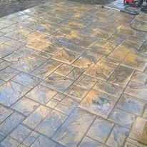 Gray and bronze tiles