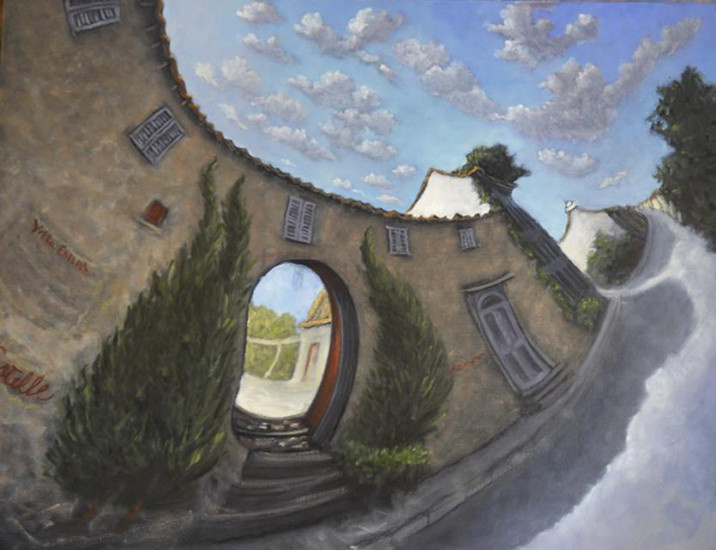 Villa Estelle-Haut de
Cagnes 
oil on canvas