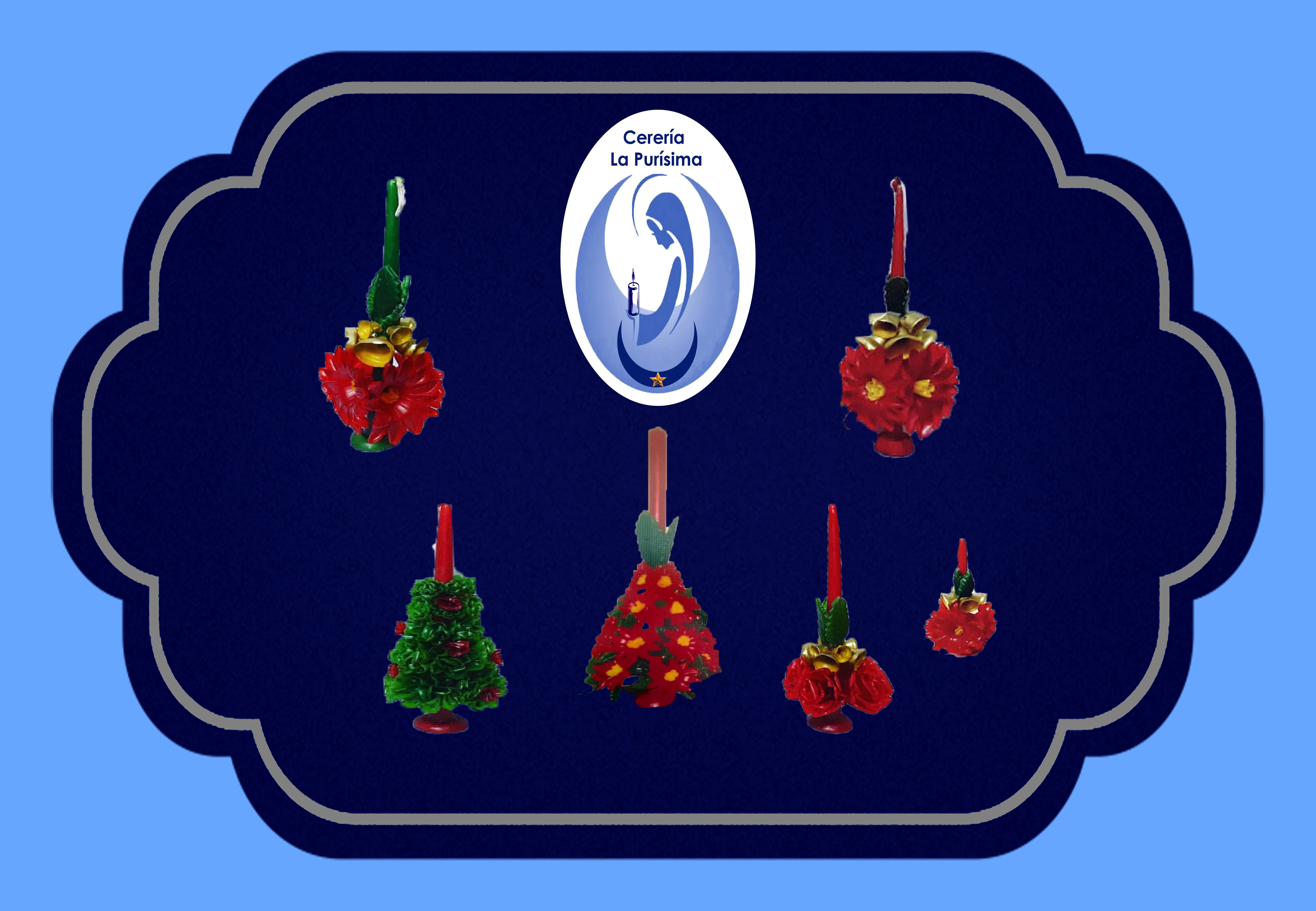 Velas decoradas para Navidad