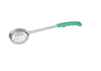 CUCHARA PARA 
SERVIR 6 OZ PERFORADA,
COLOR:NEGRO,ACERO INOXIDABLE

