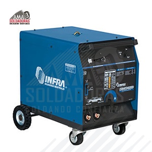 MI 2-350 CA/CD

Categoría: Soldadoras para electrodo revestido (SMAW)
Trabajo: Industrial ligero
Alimentación: 220/440 V
Rango de amperaje de soldadura:	30-300 A, CA
25-300 A, CD
Ciclo de trabajo: 50%
Suelda con: Electrodo revestido (SMAW) en diámetros desde 1.6 hasta 6.4 mm (1/16" a 1/4") E6010, E6011, E6013, E7018, E7024 y electrodos especiales como son: aluminio, hierro colado y acero inoxidable en diámetros desde 1.6 hasta 6.4 mm (1/16" a 1/ 4").