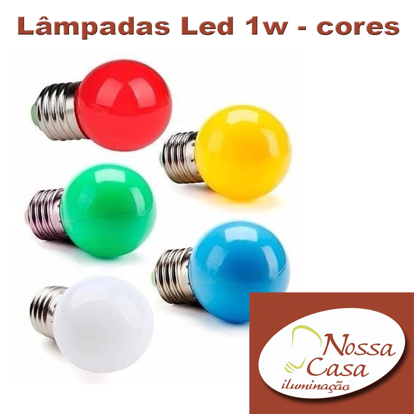 Led bolinha 1w cores