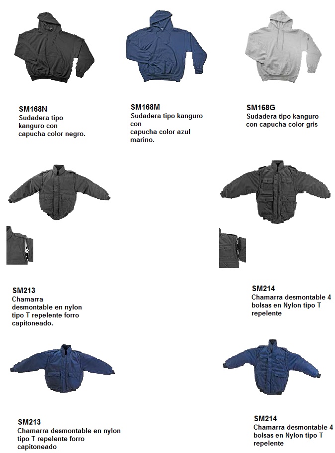 SUDADERAS Y CHAMARRAS DESMONTABLES