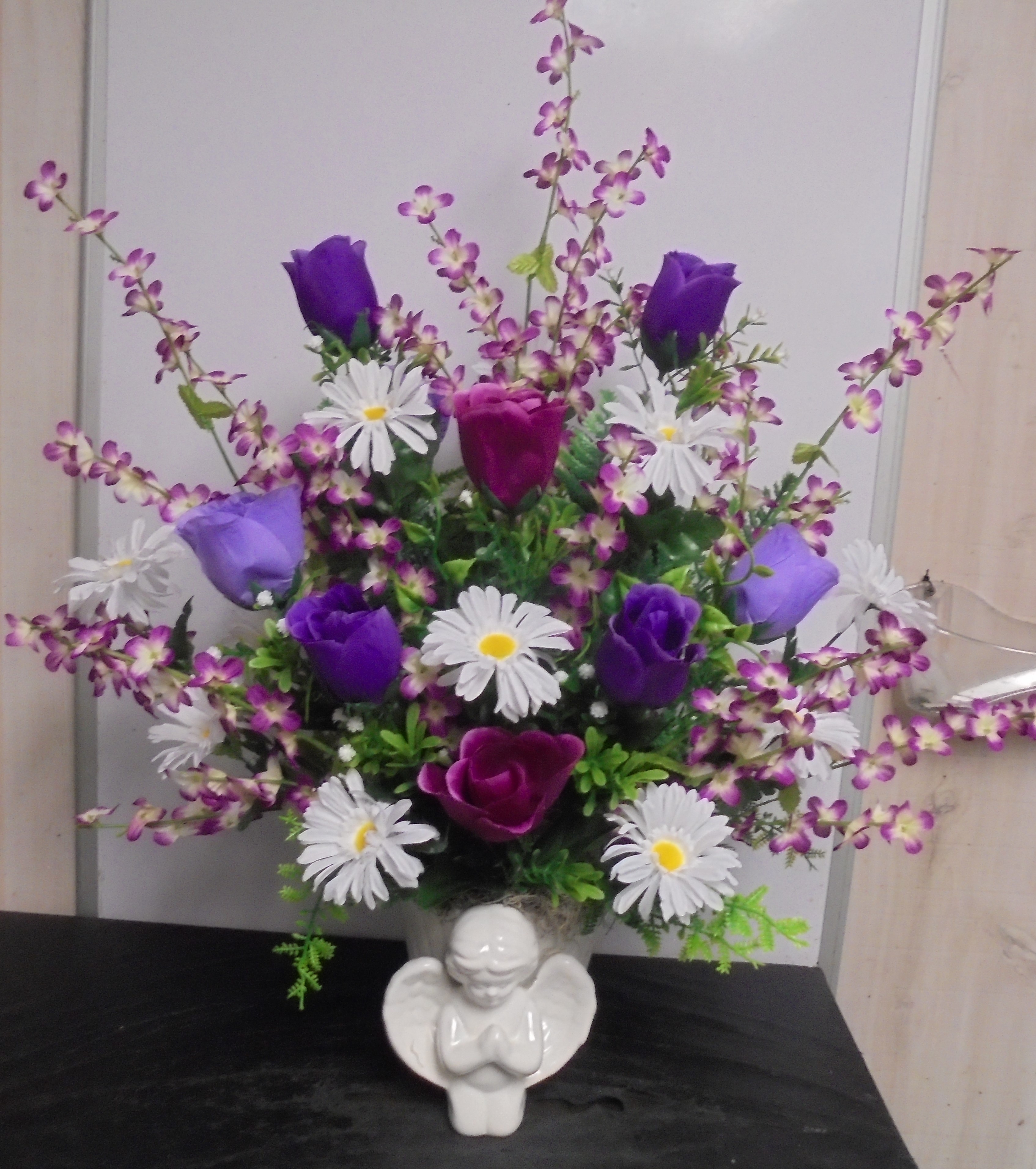 (43A)  "SILK" Angel Arrangement
$75.00