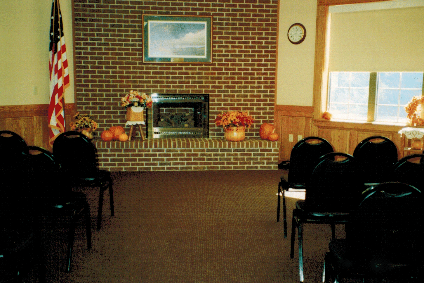 Sprague Room with fall pumpkin decorations