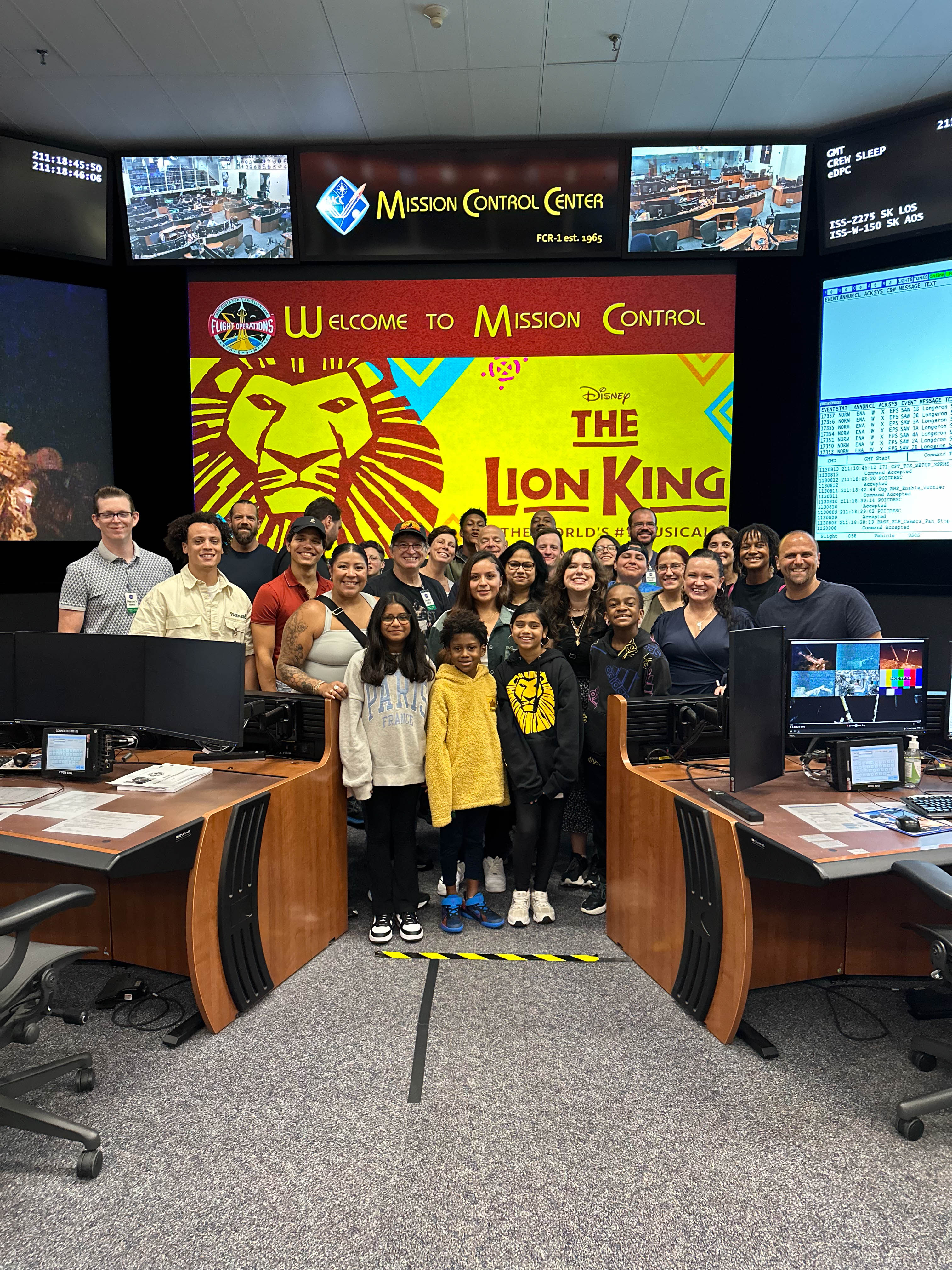 We even were allowed to go onto the control floor for a photo. We had to whisper the whole time.