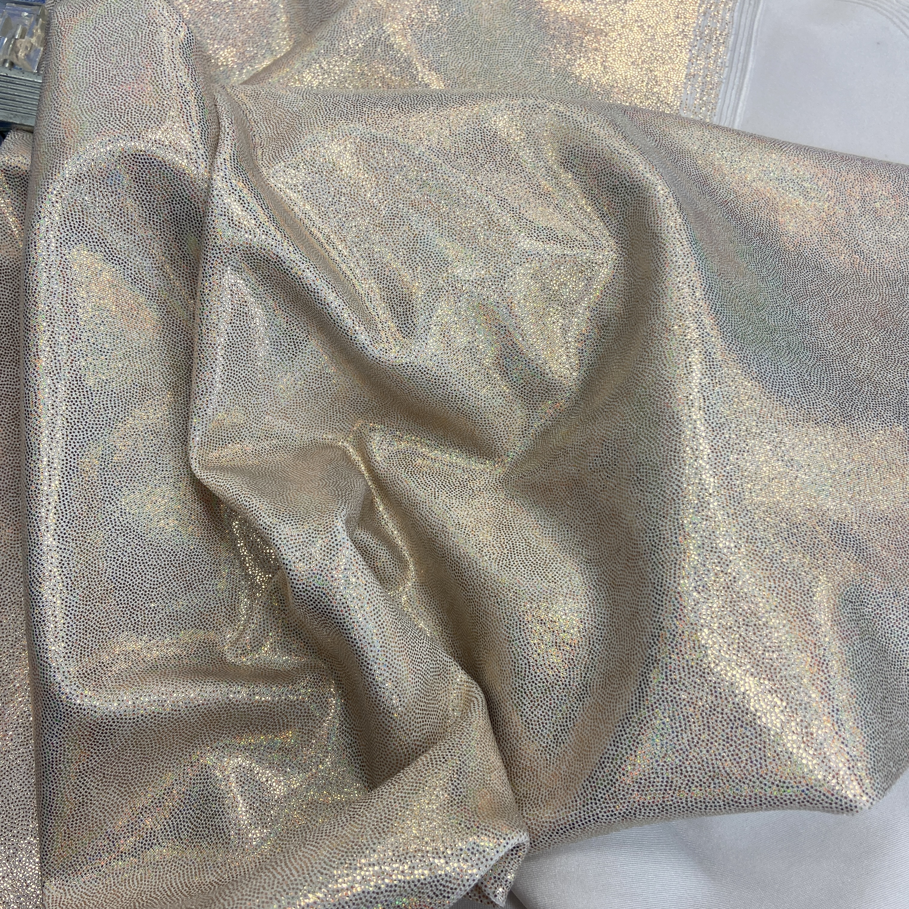 Gold frost on white 