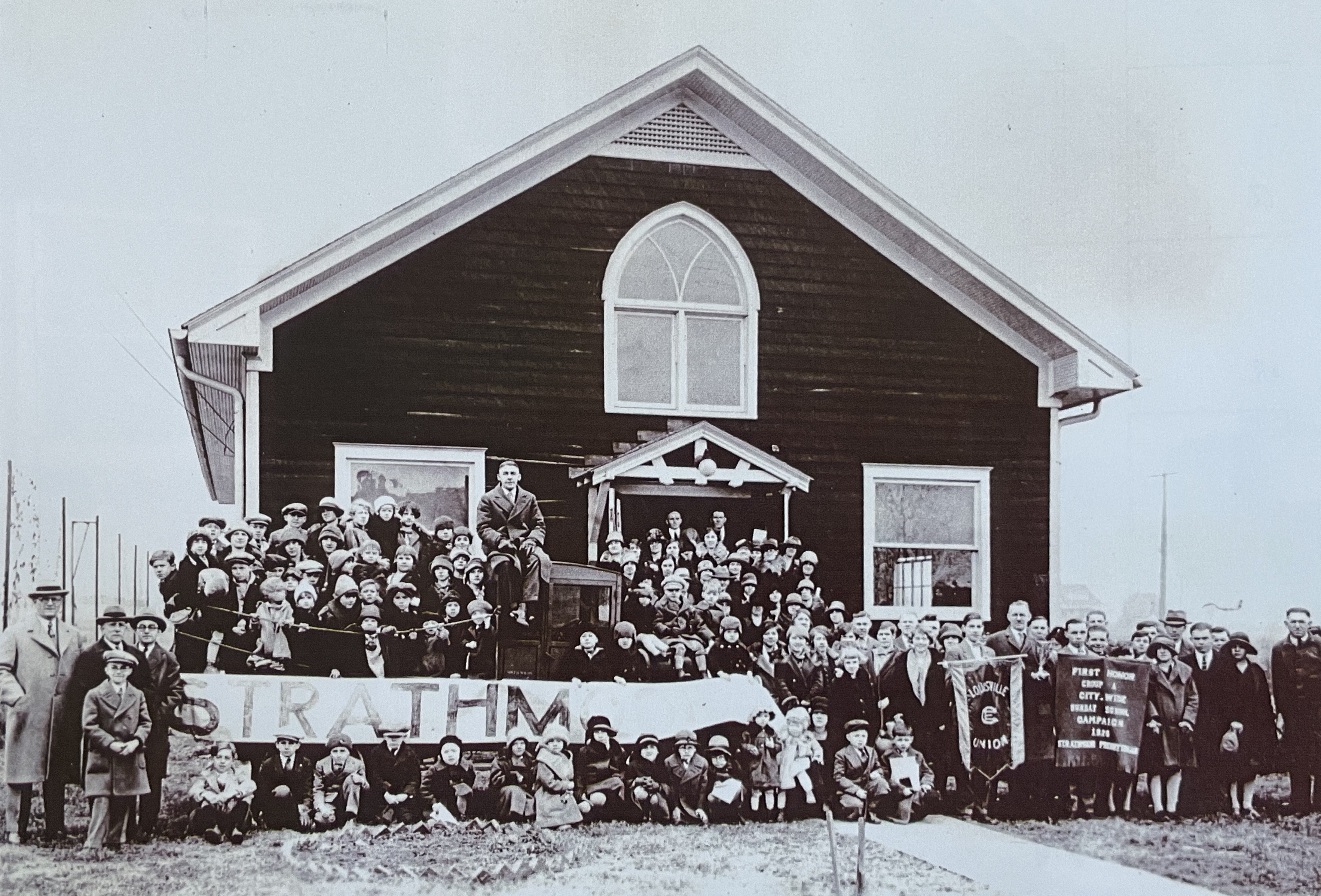 Strathmoor wins an attendance contest with 250 people on its first anniversary - 1926.