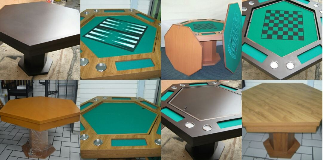 MESA DE JUEGOS HEXÁGONAL 