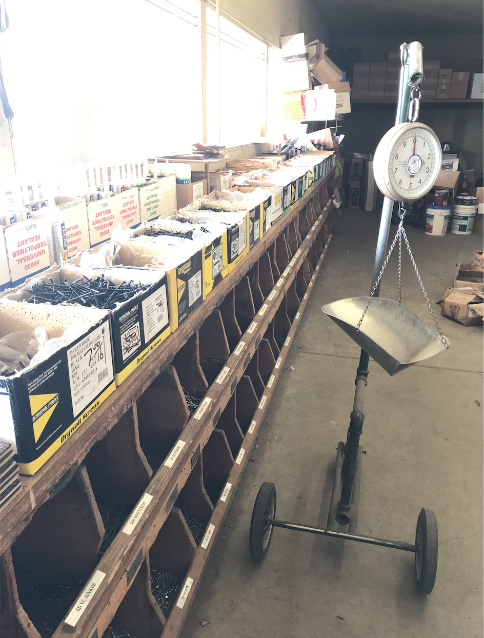 Nails and screws
(sold per lb or per box)