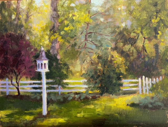 Schwartz, In Lida's Garden, 9x12 Oil