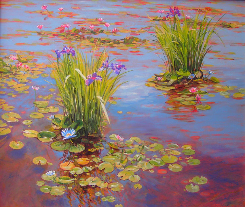 Sunrise Iris 36x36 $2,500 sold