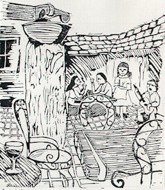 Wdc-006 CASA GUTIERREZ 11X9 Single Color Woodcut 1990 