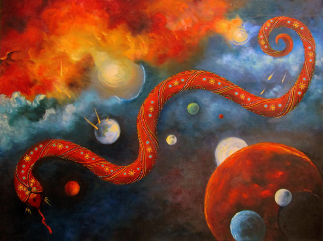Cosmic Serpent
30 x 40 inches
Original oil painting on canvas