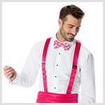 Pink Cummerbund and Suspender