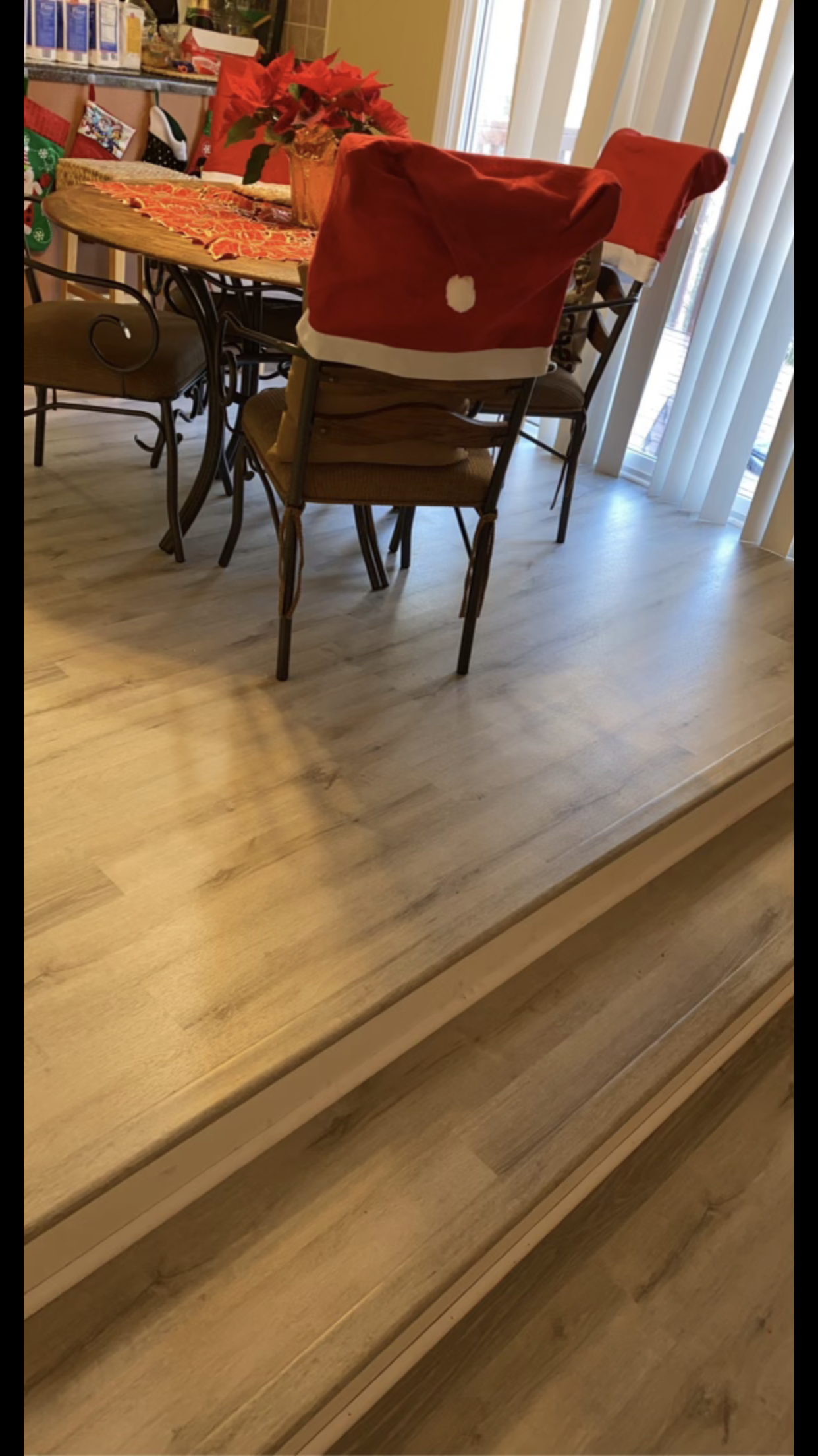 Dining room with vinyl flooring