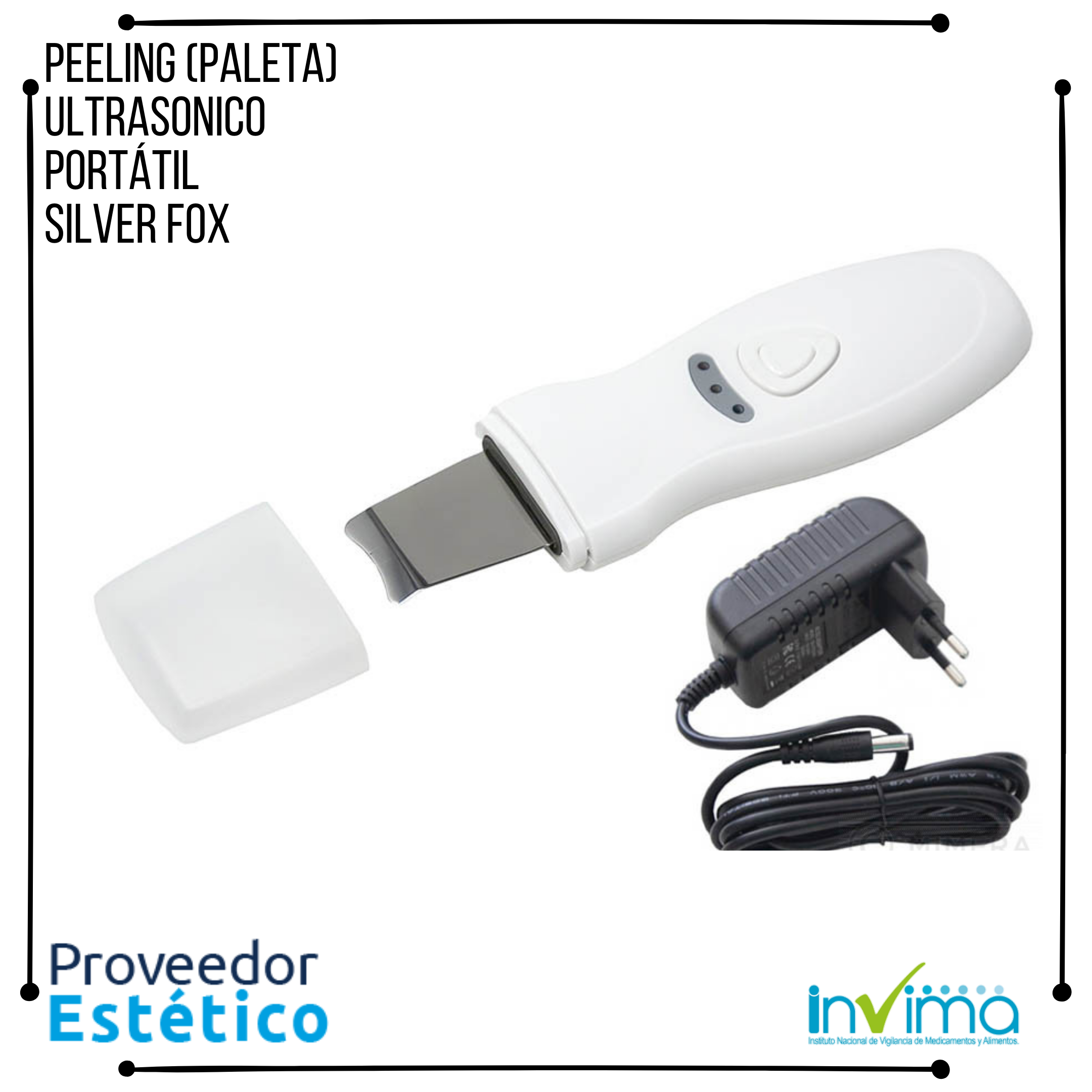 Peeling (paleta) Ultrasonica portátil Silver Fox 