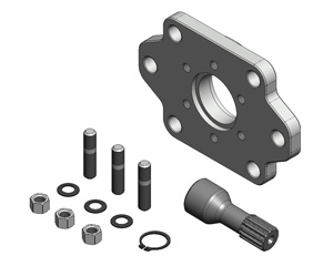 ADAPTADOR
PTO SALIDA SAE-B Z=13- BOMBA SALIDA 3 AGUJEROS 13 DIN-