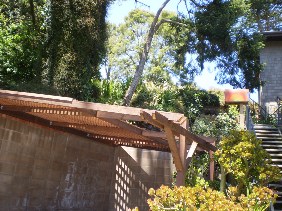 Carport close-up of joinery.