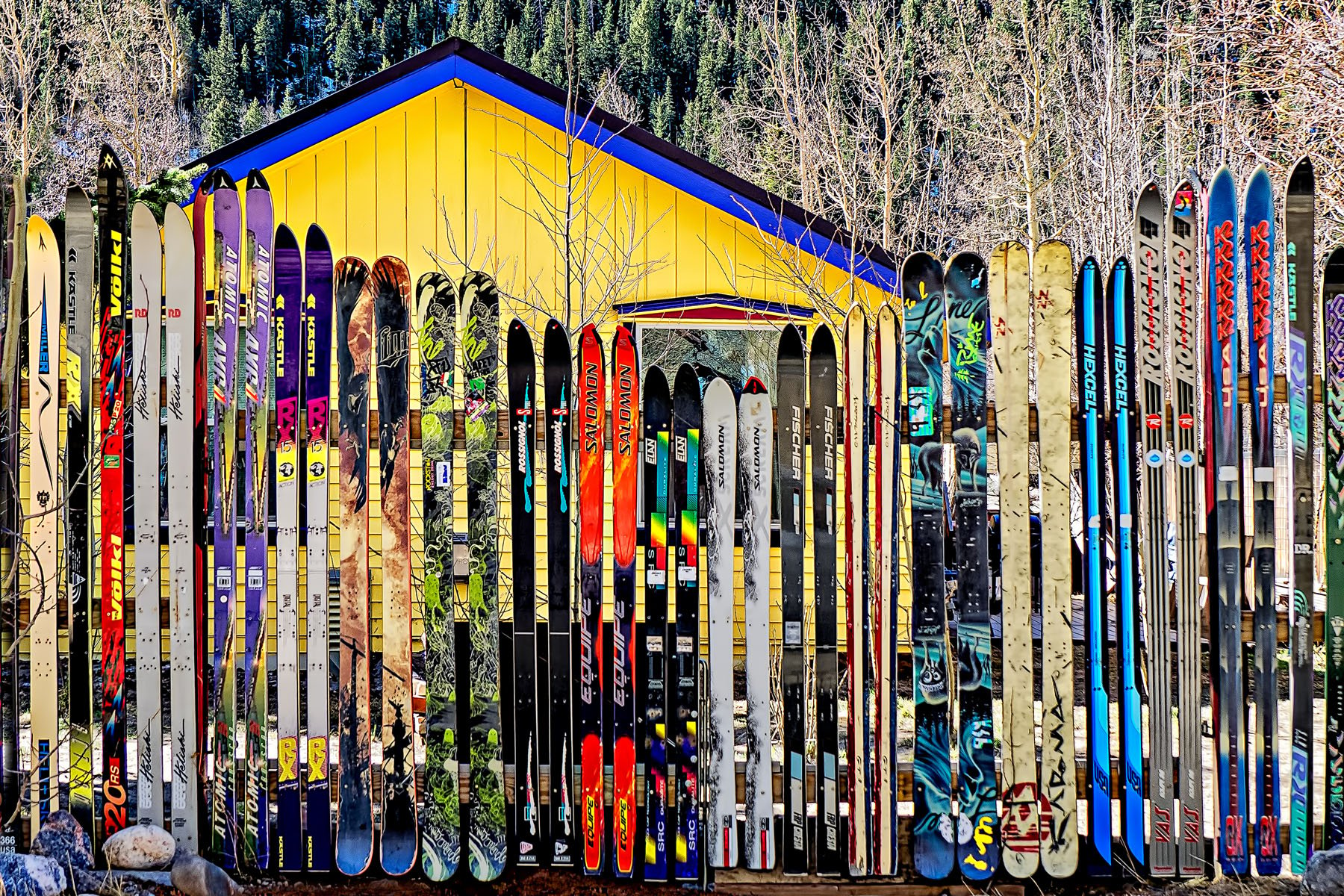 FENCE OF SKIS - You know what they say... “The best offence is a good ski fence.” 