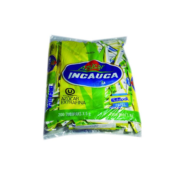 Azúcar Incauca 200 Tubipaks 5g