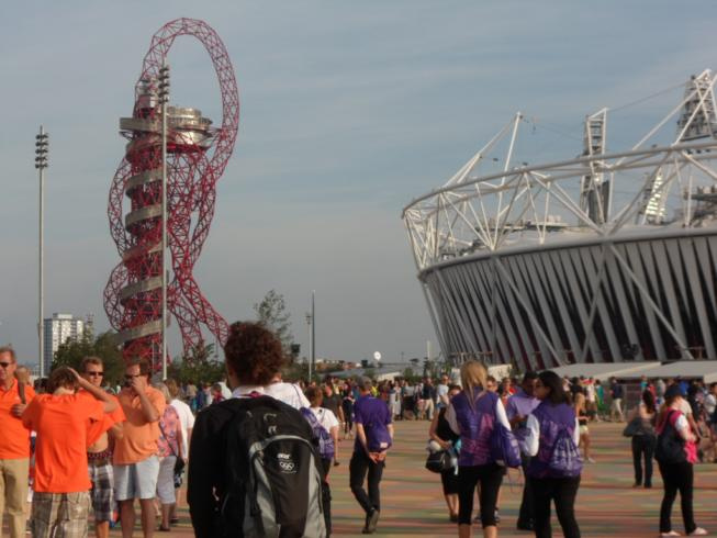 The Orbit Statue outside the Olympic Stadium