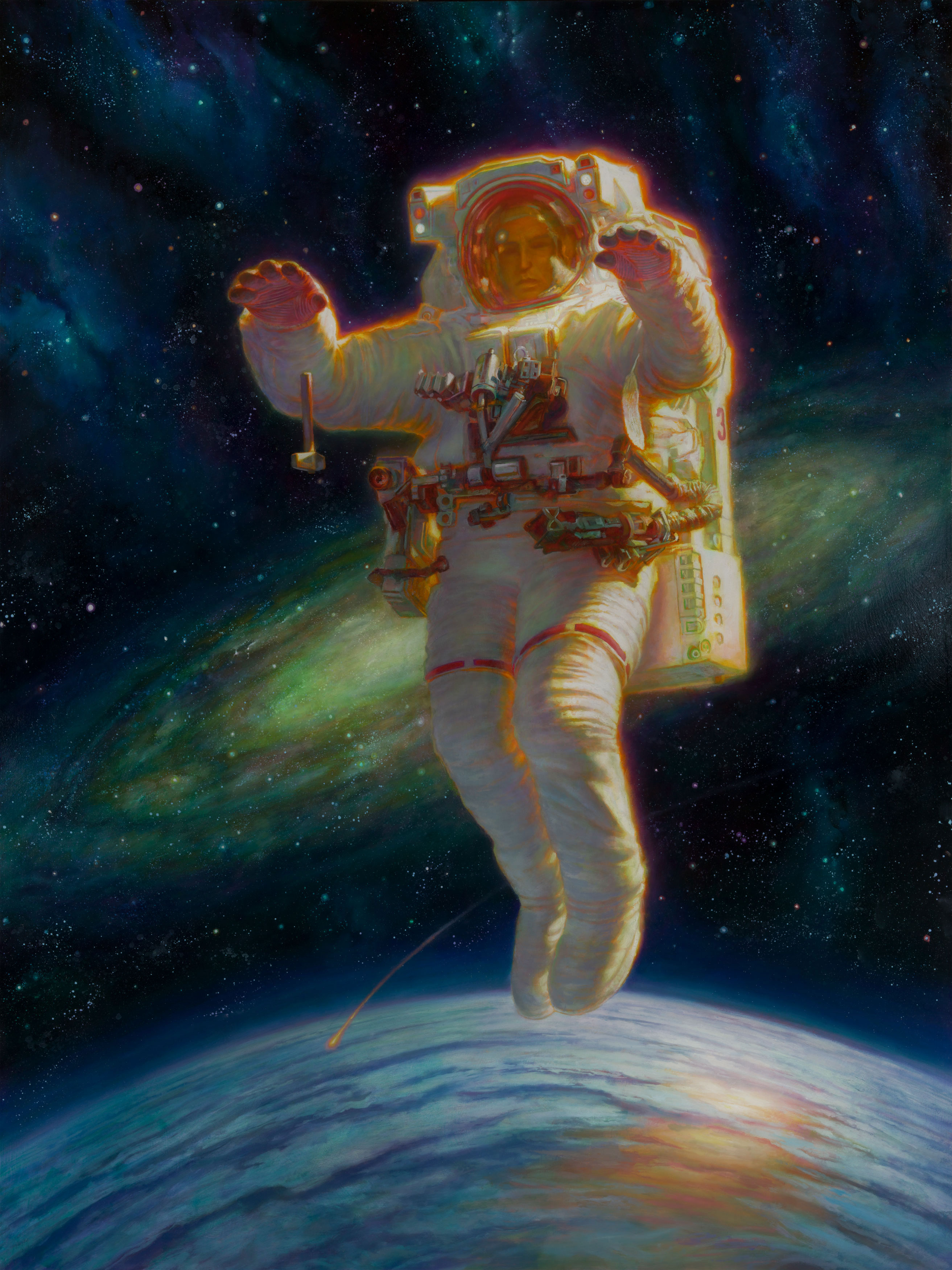 Gravity
48" x 36", Oil on Panel, 2025
framed in a modern black style