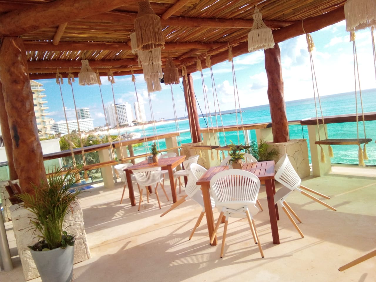 Modern living room with colourful walls