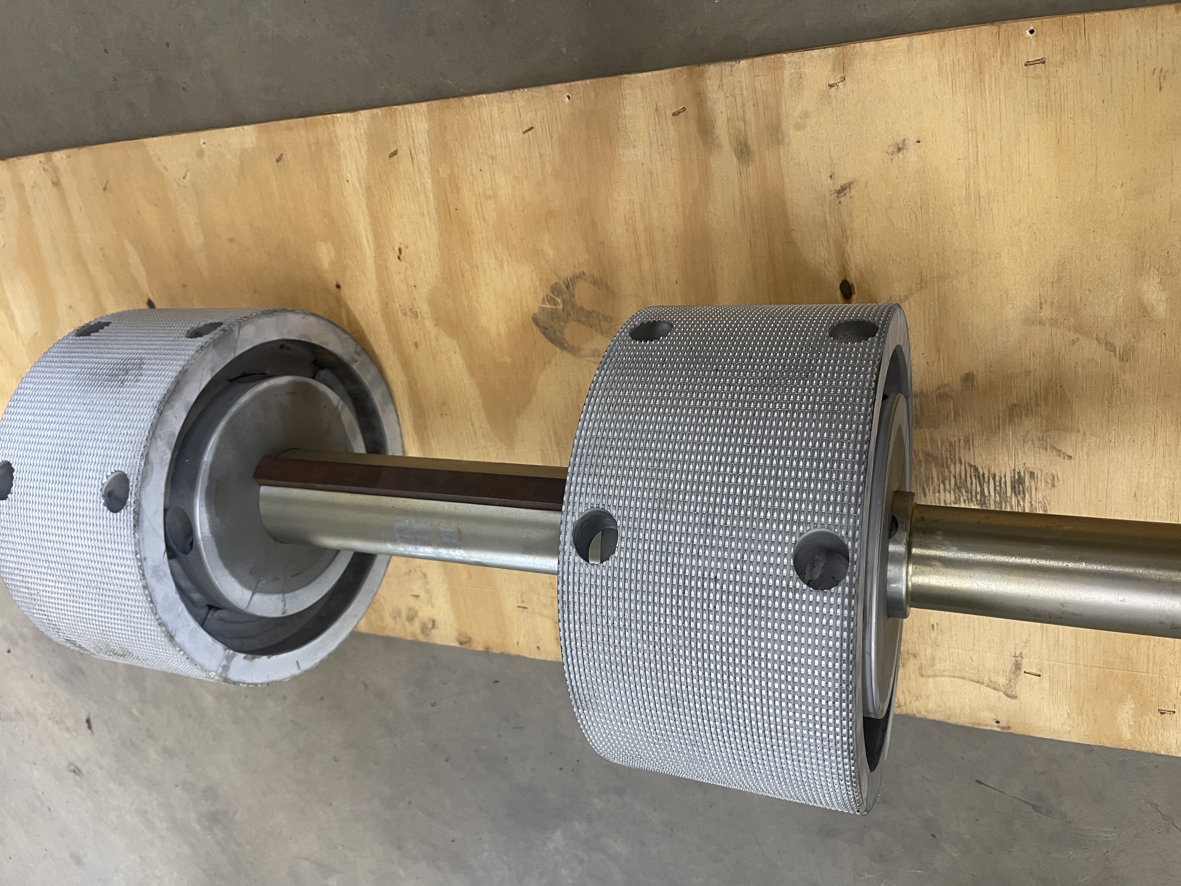 Knurled Roller Custom Made for a Customer