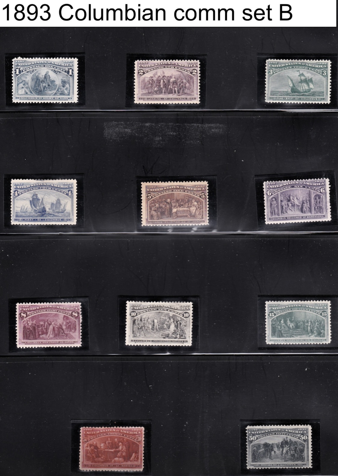 1893 Columbian Comm Set B