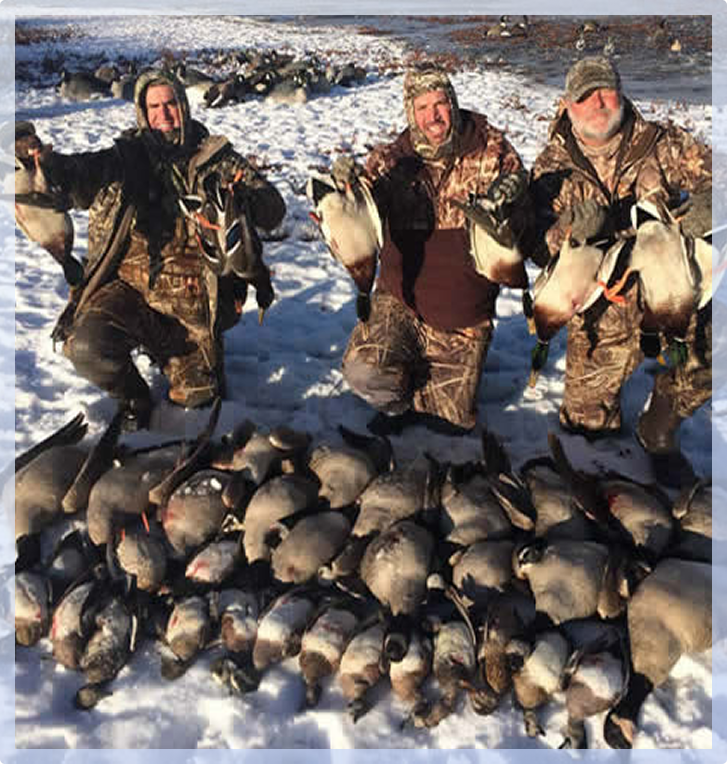 three skilled hunters