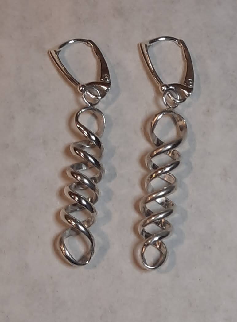 JE003 DOUBLE HELIX EARRINGS Sterling Silver