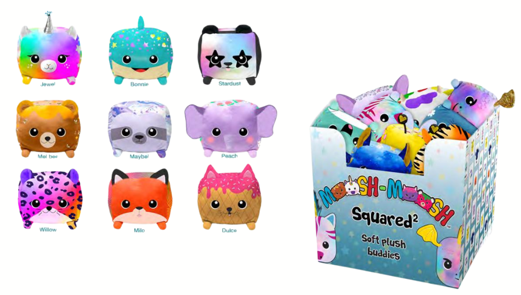 6838C
MOOSH MOOSH SQUARED PATTERN PLUSHIES SERIES 3
(10X10X10 IN)
UPC 786892683827
48 CS
