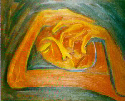 Op-036 GRIEF 24 in x 30 in Oil on Linen 1992