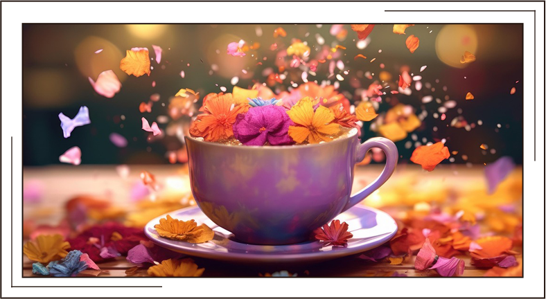 Cup with flowers